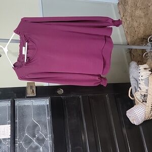 #34 NWOT les Amis Elegant Purple Blouse Women Size S,M,L